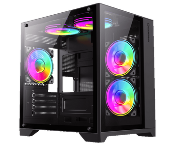 Корпус GAMEMAX Infinity Mini Tempered Glass Black (Infinity Mini Black) - купити в Україні за низькою ціною в інтернет-магазині "Rincom"