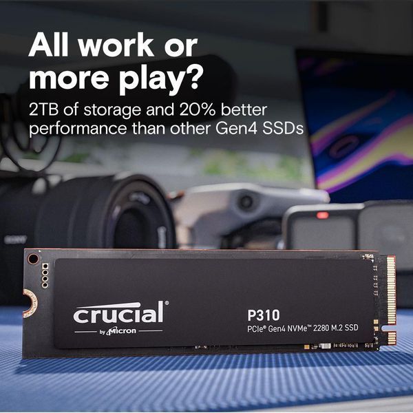 Твердотільний запам&rsquo;ятовувальний пристрій накопичувач (SSD) G4 M.2 NVME 1TB P310 CT1000P310SSD8 CRUCIAL (CT1000P310SSD8) - купити в Україні за низькою ціною в інтернет-магазині "Rincom"