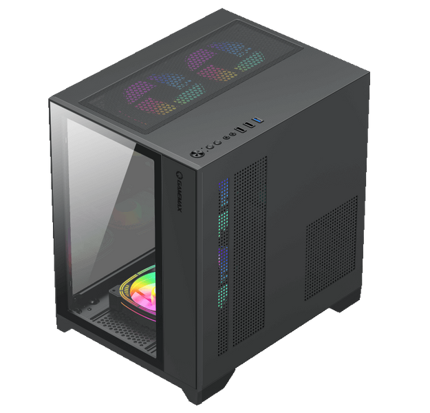 Корпус GAMEMAX Infinity Mini Tempered Glass Black (Infinity Mini Black) - купити в Україні за низькою ціною в інтернет-магазині "Rincom"