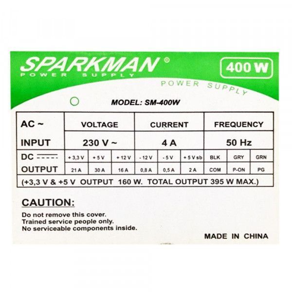 Блок живлення SPARKMAN SM-400W (SM-400W) - купити в Україні за низькою ціною в інтернет-магазині "Rincom"