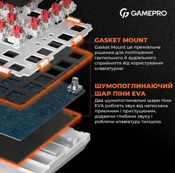 Дротова механічна клавіатура GamePro MK160B (Red) з Hot-Swap RGB Black (MK160B) - купити в Україні за низькою ціною в інтернет-магазині "Rincom"