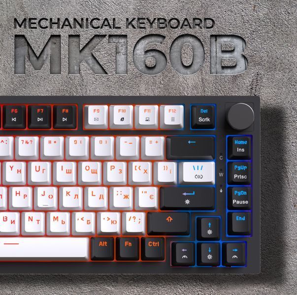 Дротова механічна клавіатура GamePro MK160B (Red) з Hot-Swap RGB Black (MK160B) - купити в Україні за низькою ціною в інтернет-магазині "Rincom"