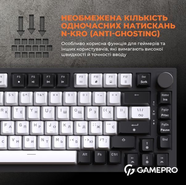 Дротова механічна клавіатура GamePro MK160B (Red) з Hot-Swap RGB Black (MK160B) - купити в Україні за низькою ціною в інтернет-магазині "Rincom"