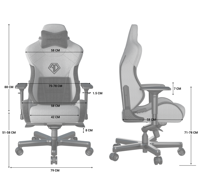 Крісло ігрове Anda Seat T-Pro 2 Black Size XL (AD12XLLA-01-B-F)