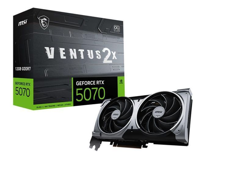 Відеокарта MSI GeForce RTX 5070 12GB GDDR7 VENTUS 2X OC (912-V532-003) - купити в Україні за низькою ціною в інтернет-магазині "Rincom"