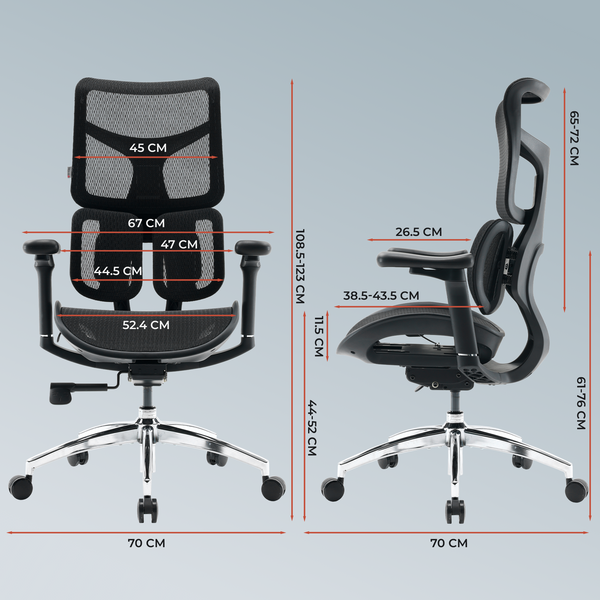 Крісло офісне Sihoo DORO S100 Mesh Black (S100-M301)