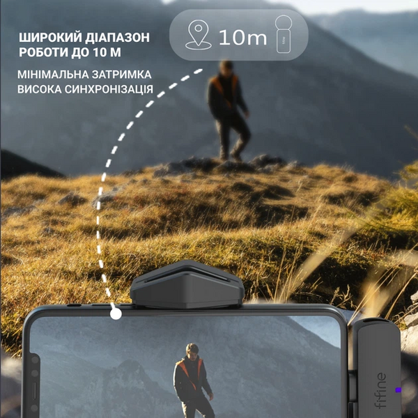 Безпровідний петличний мікрофон Fifine M6 (M6) - купити в Україні за низькою ціною в інтернет-магазині "Rincom"