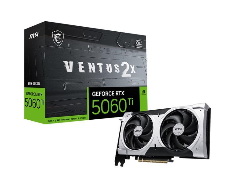 Відеокарта MSI GeForce RTX 5060 Ti 8GB GDDR7 VENTUS 2X OC PLUS (912-V536-001) - купити в Україні за низькою ціною в інтернет-магазині "Rincom"