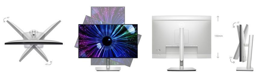 Монітор DELL 23.8" U2424HE HDMI, DP, USB-C, RJ-45, Audio, IPS, 120Hz, sRGB 100%, Pivot (210-BKJF) - купити в Україні за низькою ціною в інтернет-магазині "Rincom"
