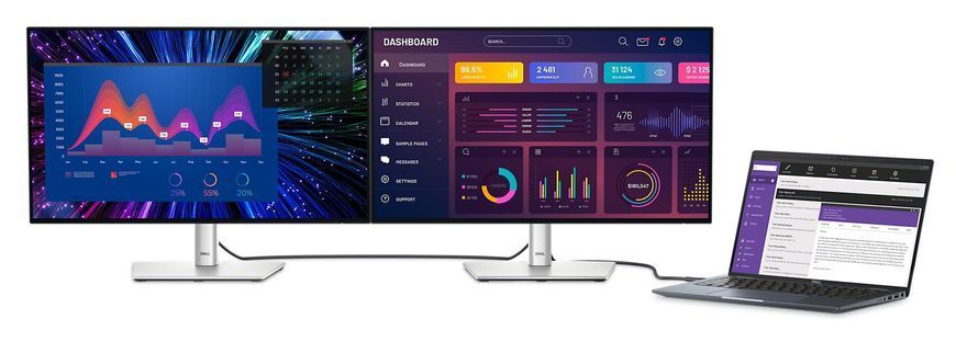 Монітор DELL 23.8" U2424HE HDMI, DP, USB-C, RJ-45, Audio, IPS, 120Hz, sRGB 100%, Pivot (210-BKJF) - купити в Україні за низькою ціною в інтернет-магазині "Rincom"