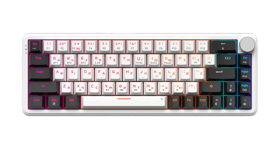 Бездротова механічна клавіатура GamePro Asgard Valhalla (MK210W Pro) 65% QLAB orange switches (MK210W Pro) - купити в Україні за низькою ціною в інтернет-магазині "Rincom"