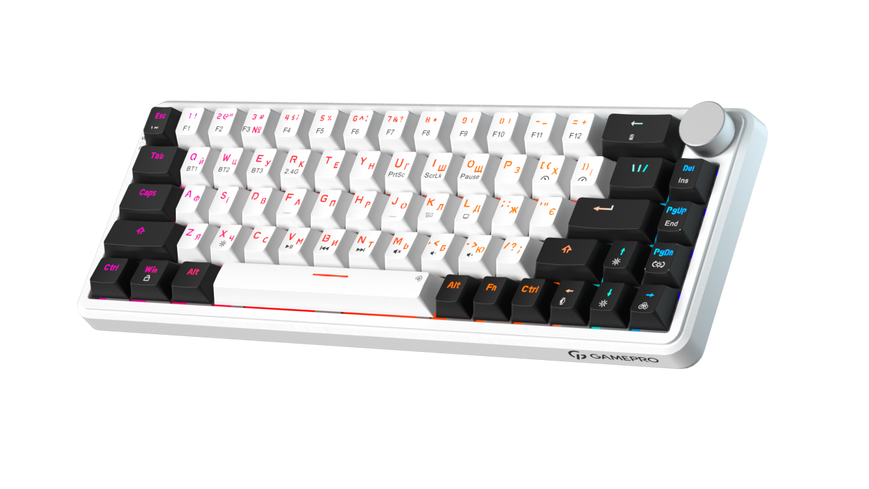 Бездротова механічна клавіатура GamePro Asgard Valhalla (MK210W Pro) 65% QLAB orange switches (MK210W Pro) - купити в Україні за низькою ціною в інтернет-магазині "Rincom"