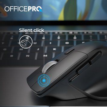 Миша OfficePro M395B Silent Click Ergonomic Wireless Black (M395B) - купити в Україні за низькою ціною в інтернет-магазині "Rincom"