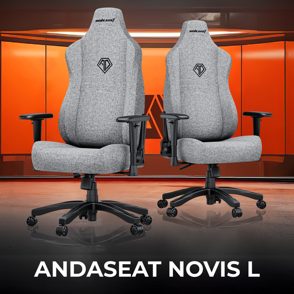 Крісло ігрове Anda Seat Novis Gray Fabric Size L (AD23-L-01-G-F)