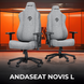 Крісло ігрове Anda Seat Novis Gray Fabric Size L (AD23-L-01-G-F)