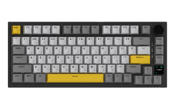 Бездротова механічна клавіатура Ajazz AK820 PRO 75% Flying Fish Switch Black RGB (AK820PRO-FF-BGY) (AK820PRO-FF-BGY) - купити в Україні за низькою ціною в інтернет-магазині "Rincom"
