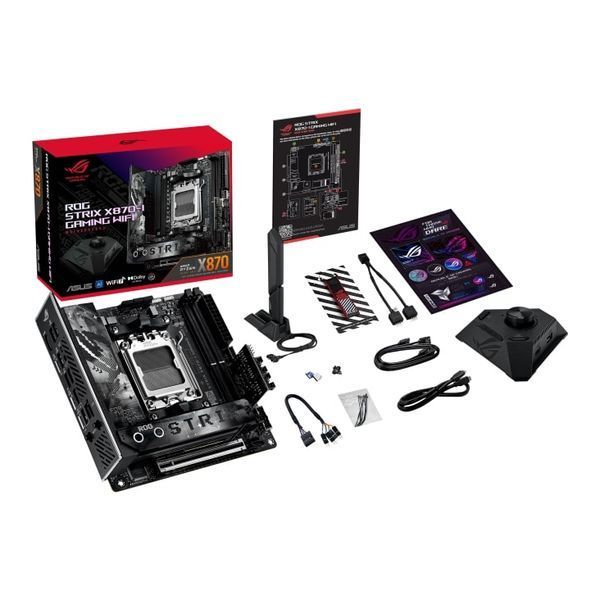 Материнcька плата ASUS ROG STRIX X870-I GAMING WIFI sAM5 X870 2xDDR5 M.2 HDMI WiFi BT mITX (90MB1IW0-M0EAY0) - купити в Україні за низькою ціною в інтернет-магазині "Rincom"