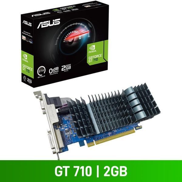 Відеокарта ASUS GeForce GT 710 2GB GDDR3 silent EVO GT710-SL-2GD5-BRK-EVO (90YV0ALA-M0NA00) - купити в Україні за низькою ціною в інтернет-магазині "Rincom"
