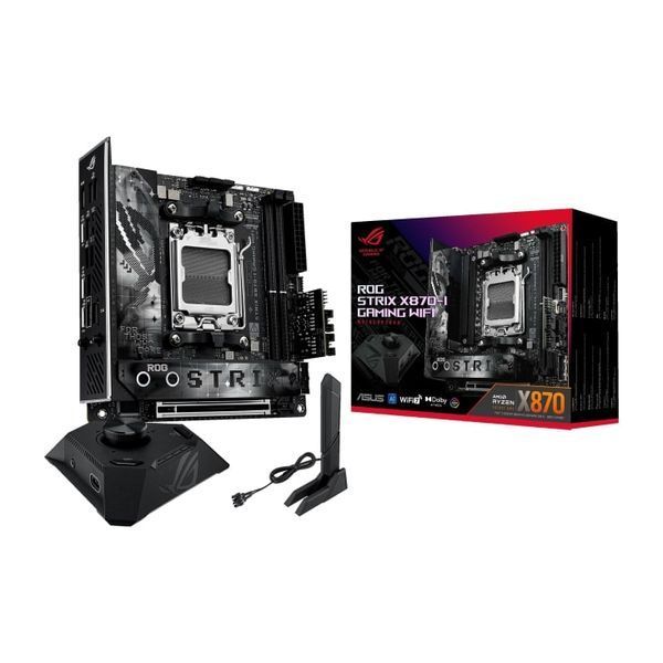 Материнcька плата ASUS ROG STRIX X870-I GAMING WIFI sAM5 X870 2xDDR5 M.2 HDMI WiFi BT mITX (90MB1IW0-M0EAY0) - купити в Україні за низькою ціною в інтернет-магазині "Rincom"