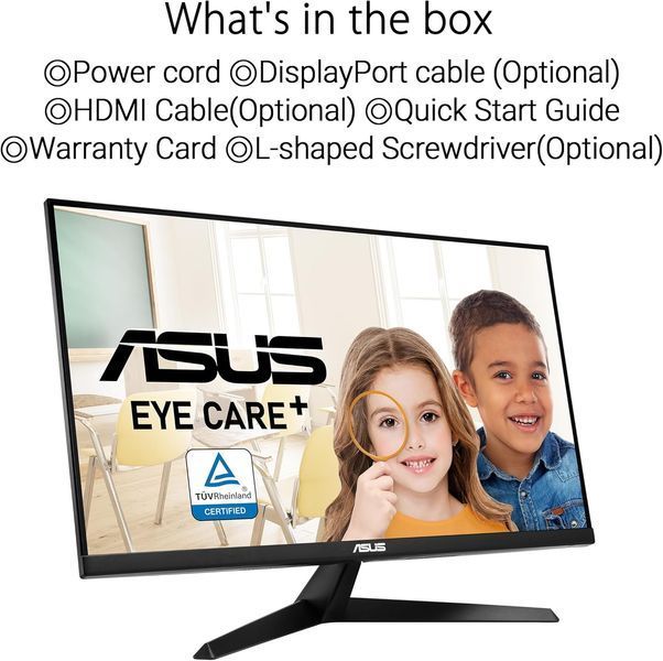 Монітор Asus 27" VY27UQ 2xHDMI, DP, MM, IPS, 3840x2160, sRGB 99%, AdaptiveSync, HDR10 (90LM09U3-B01170) - купити в Україні за низькою ціною в інтернет-магазині "Rincom"
