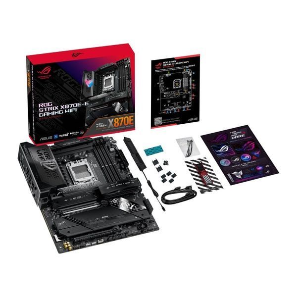 Материнcька плата ASUS ROG STRIX X870E-E GAMING WIFI sAM5 X870E 4xDDR5 M.2 HDMI WiFi BT ATX (90MB1IB0-M0EAY0) - купити в Україні за низькою ціною в інтернет-магазині "Rincom"