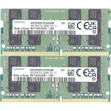 Комплект оперативної пам`яті для ноутбуків Samsung SODIMM 32GB DDR4 3200 MHz (M471A2K43DB1-CWE) - купити в Україні за низькою ціною в інтернет-магазині "Rincom"