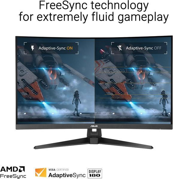 ASUS Монітор Asus 31.5" TUF Gaming VG32WQ3B 2xHDMI, DP, MM, VA, 2560x1440, 180Hz, 0.5ms, sRGB 120%, CURVED, AdaptiveSync, HDR10 (90LM0AP1-B01171) - купити в Україні за низькою ціною в інтернет-магазині "Rincom"
