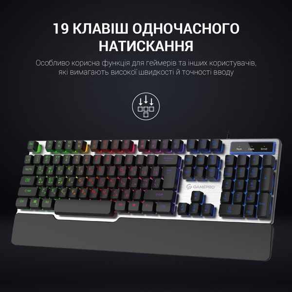 Клавіатура дротова GamePro GK599 (GK599) - купити в Україні за низькою ціною в інтернет-магазині "Rincom"