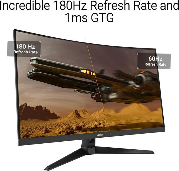 ASUS Монітор Asus 31.5" TUF Gaming VG32WQ3B 2xHDMI, DP, MM, VA, 2560x1440, 180Hz, 0.5ms, sRGB 120%, CURVED, AdaptiveSync, HDR10 (90LM0AP1-B01171) - купити в Україні за низькою ціною в інтернет-магазині "Rincom"