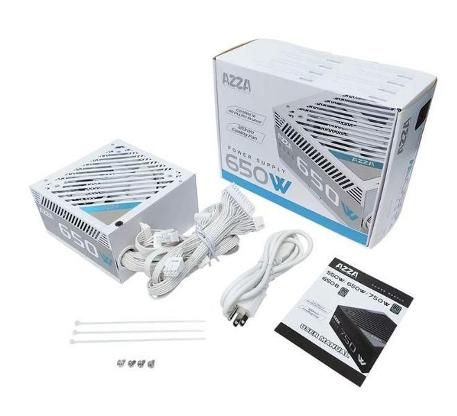 Блок живлення ATX 650W PSAZ-650B-WHITE AZZA (PSAZ-650B-WHITE) - купити в Україні за низькою ціною в інтернет-магазині "Rincom"