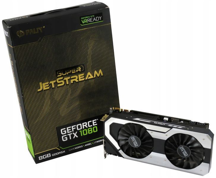 Відеокарта Palit GeForce GTX 1080 JetStream 8GB GDDR5X (NEB1080015P2-1040J) - купити в Україні за низькою ціною в інтернет-магазині "Rincom"