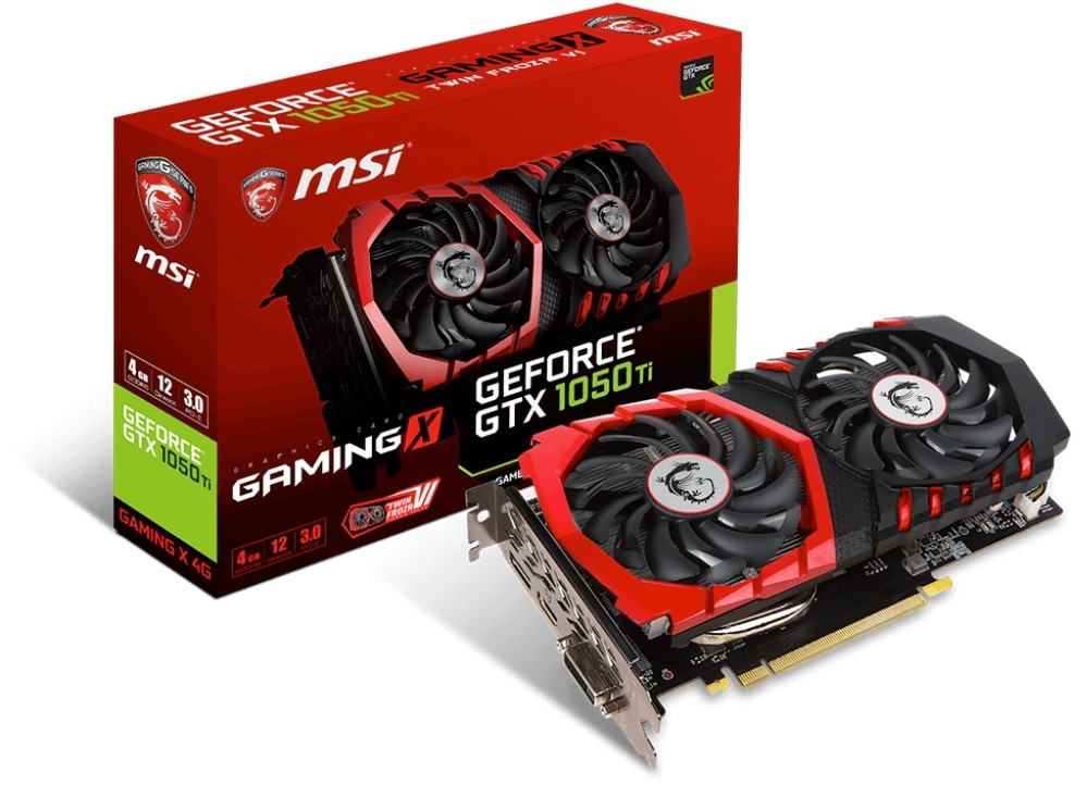 Відеокарта MSI GeForce GTX 1050 Ti GAMING X 4GB GDDR5 (GTX 1050 TI GAMING X 4G) б/в